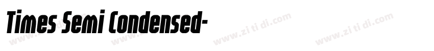 Times Semi Condensed字体转换